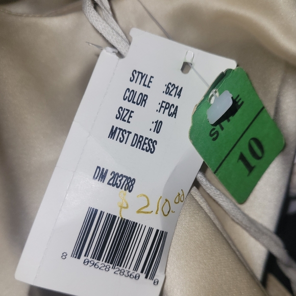 After Six Champagne Formal Bridesmaid Prom Sleeveless Dress 10 - Picture 8 of 9